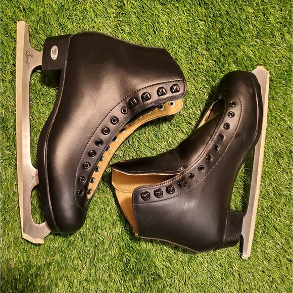 Reidell Opal 110 Women Men Adult black ice figure skates Sz 7 laces lost - Picture 1 of 15